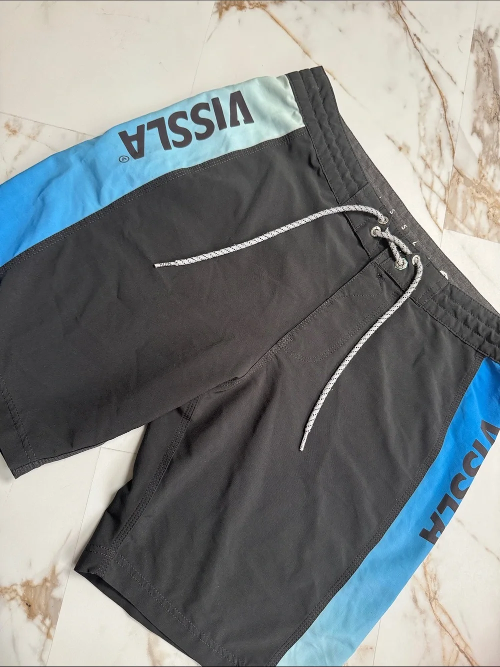 Vissla El Sporto Board Shorts Sz 31 Surf Beach Spellout